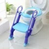 Kids Toilet Seat With Ladder Kids Toilet Seat Potty Seat Height Adjustable Folding Toilet Seat Height 38-42cm, For 1-7 Year Old Kids