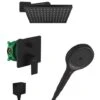 Hansgrohe Vernis Shape Rainfinity All-in-one Shower Set With 230 XXL Head Shower + 3jet Hand Shower, Matt Black