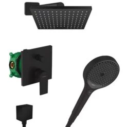 Hansgrohe Vernis Shape Rainfinity All-in-one Shower Set With 230 XXL Head Shower + 3jet Hand Shower, Matt Black