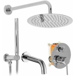 Concealed Shower Set Rea Lungo Chrome + Box