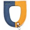 Toilet Mat Warm Winter Toilet Mat Protection Shaped Toilet Cover Yellow + Blue Toilet Cover