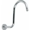 Shaped Shower Arm, Gooseneck Shower Arm Extension Heavy Duty Solid Stainless Steel Hose Replacement For Bathroom Shower Head (Shower Arm Plated)