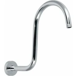 Shaped Shower Arm, Gooseneck Shower Arm Extension Heavy Duty Solid Stainless Steel Hose Replacement For Bathroom Shower Head (Shower Arm Plated)