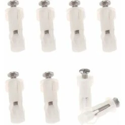 Toilet Expansion Screws Toilet Seat Fixing Screws Toilet Seat Screw Fixing With Screws Replacement Parts For Fits Most Toilets,Easy Assembly(White)8PCS
