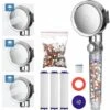 Shower Head Shower Head Anti-Limestone Filtering 3 Modes Water Saving Shower Head Universal High Pressure Hand Shower