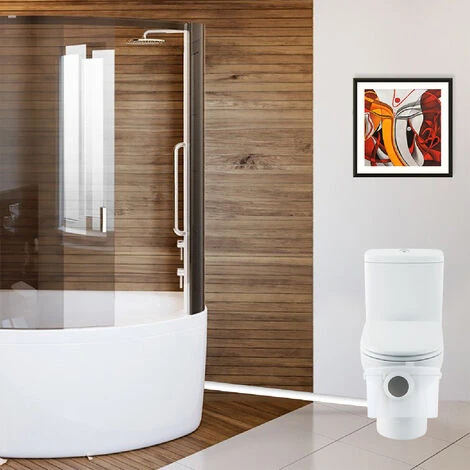 Sanitary Macerator Pump 600W WC With Repair Panel And Security Alarm For Toilet, Sink, And Bathtub - Image 5