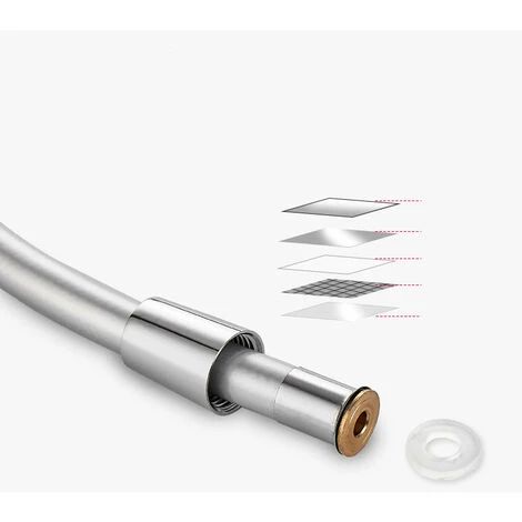 PVC Bath Shower Hose Extension Replacement Bathroom Extra 1.5m Flexible Hose Handheld Shower Hoseļ¼1/2" (Romantic Powder) - Image 4