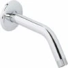 Shower Arm With Flange Wall Mount Replacement Corner Shower Head Arm Wall Mount For Fixed Showerhead And Handheld Showerhead 6 Inch Chrome