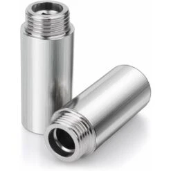 Shower Head Extension Arm 2pcs Straight Bathroom Shower Head Extension Arm Stainless Steel Shower Extension Tube Handheld Shower Extra Hose Pipe Shower Hose Extension Arm For Fixed Shower Head