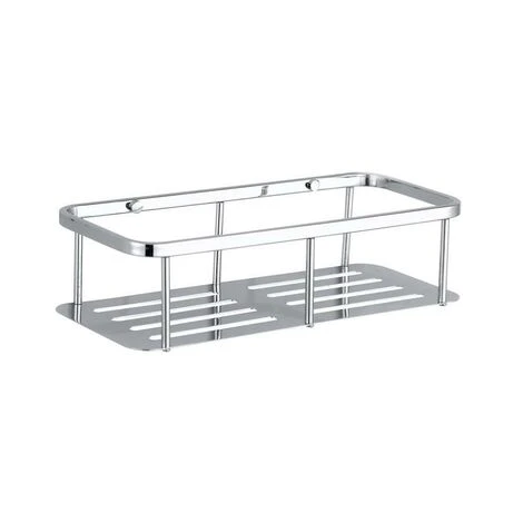 Exclusive Stainless Steel Shower Caddy - Bathroom Tub Shelf Shower Tray Wall Mounted Corner Shelf Bracket (Stainless Steel, 1 Tier)