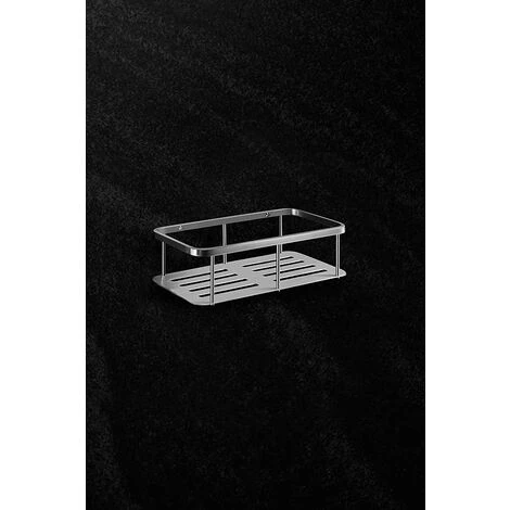 Exclusive Stainless Steel Shower Caddy - Bathroom Tub Shelf Shower Tray Wall Mounted Corner Shelf Bracket (Stainless Steel, 1 Tier) - Image 2