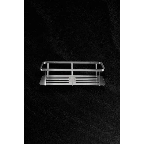 Exclusive Stainless Steel Shower Caddy - Bathroom Tub Shelf Shower Tray Wall Mounted Corner Shelf Bracket (Stainless Steel, 1 Tier) - Image 3