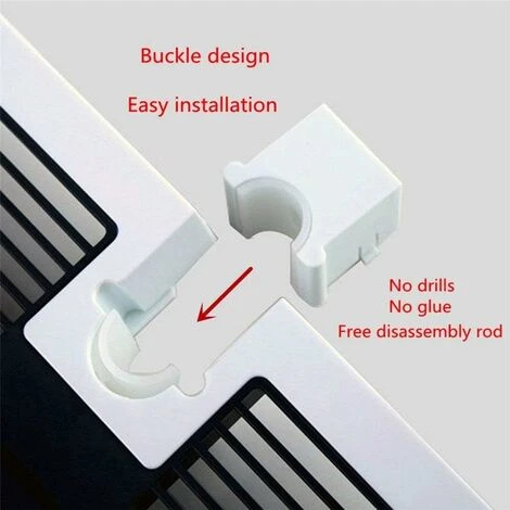 Telescopic Shower Shelf, Aluminum Alloy Adjustable Pole Shower Shelf With 2 Hooks - Image 4