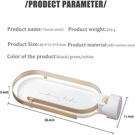 Shower Caddy, Stainless Steel Kitchen Storage Rack, Bathroom Rack, Shower Organizer, Sponge Holder, Soap Dish(White) - Image 5