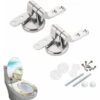 Replacement WC Hinge Fixings Toilet Seat Hinges Fixings, Fits Most Toilet Styles, Easy To Assemble
