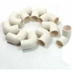 10pcs PVC Elbow 16mm Inner Dia 90 Degree Connector Pipe Fitting White