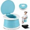 One Piece Infant Potty Training Potty Training Baby Kid Portable Folding Potty Training Kids Travel Toilet Learning Cleaning Kids Boys Girls Car Potty Training Indoor Outdoor Park Camping (Green)