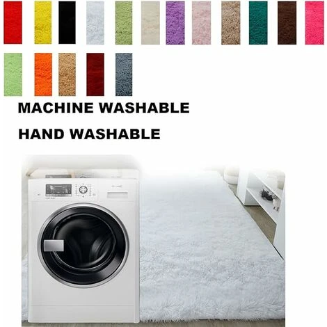 LITZEE Toilet Contour Mat Set Of 3 Soft Microfiber Bathroom Rugs Non-Slip PVC Flannel Studded Backing Bath Mat + Toilet Contour Mat + Lid Cover - Yellow - Image 2