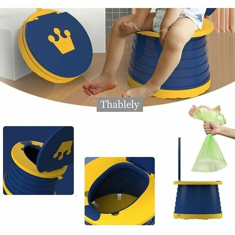 Children's Toilet, A Potty Training Potty, Baby Toilet Reducer, Child Toilet Seat Booster Seat, For 38-42 Cm Height Toilet, For 0-6 Years Old Children(Maroon Blue - Image 3