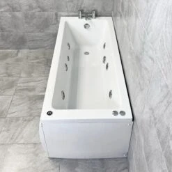 Suma Square Style Whirlpool Spa Bath 1600 X 700mm With 6 Or 11 Jet + Light, 6 Jets